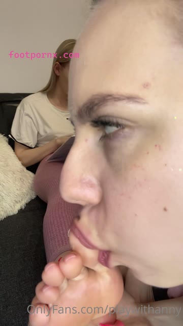 playwithanny foot worship lesbians sock smelling and feet  15